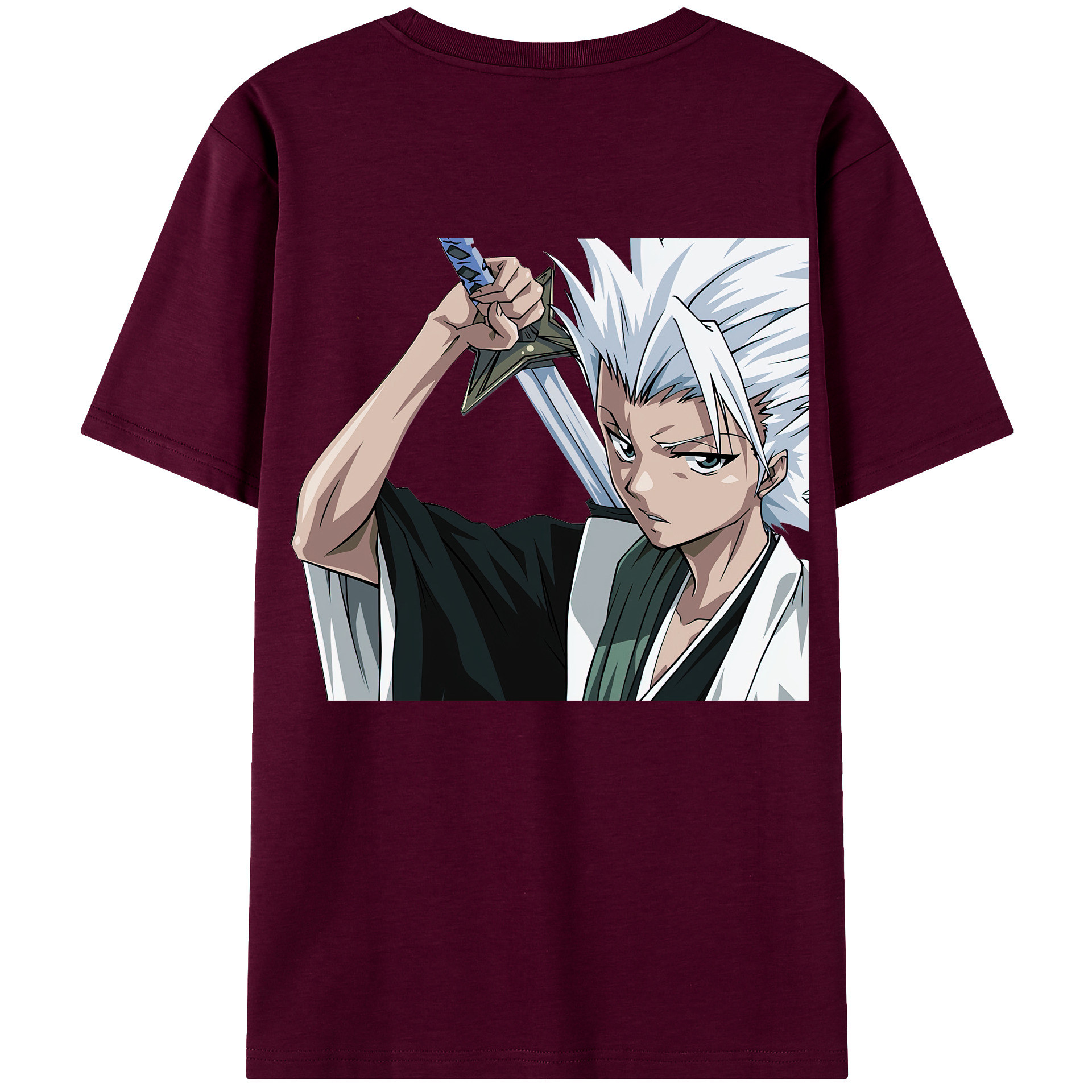 （画像用） ブリーチ 日番谷冬獅郎（ひつがや とうしろう） BLEACH Hitsugaya Toushirou レディース半袖Tシャツ(バックプリント)